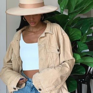 NWT Princess Polly Western Cord Jacket Beige